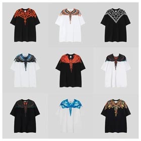 MB Auflösen Gradient Flügel Federn T-Shirts-1363  