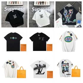 Louis Vuitton LV modische vielseitige gedruckte lässige Herren T-Shirt-1810  