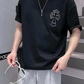 Chrome Hearts CH Mode Sommer neue Kreuz Kurzarm Herren T-Shirt-1865  