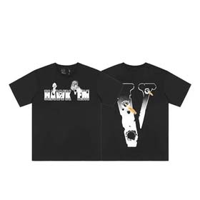 HAWKEM Big V Buchstaben Print Baumwolle Kurzarm T-Shirt(40 Styles)-1892  