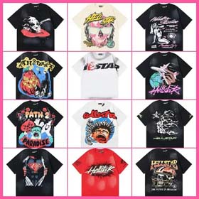Hell Star Baumwolle lockeres kurzärmeliges T-Shirt Kollektion für Herren und Frauen-1924  