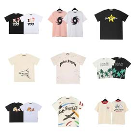 Palm Angels Herren Kurzarm Baumwolle bedrucktes T-Shirt-1928  