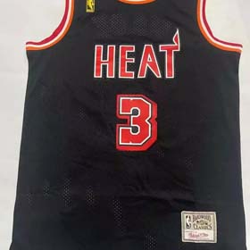NBA Wade schwarzes Jersey Mesh Weste Basketball Uniform Top (4 Stile) - 1975  
