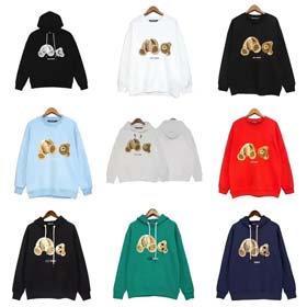 Palm Angels gebrochenen Kopf bestickt Bär Hoodie-2215  