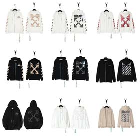 Off Weiß gedrucktes Pfeil Kapuzen Sweatshirt-2225  