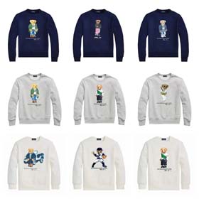 Ralph Laure Polo Sport warmes Paar Sweatshirt mit Bärendruck casual-2252  