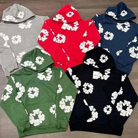 Denim Tears europäische und amerikanische trendige Marke Schaumstoffdruck lockeres Sweatshirt-2263  