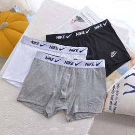 NlKE Männer Mode Solid Color atmungsaktive Unterwäsche Boxer Hosen 3pcs-2417  