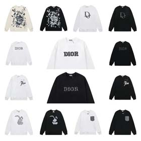 DIOR Herren amerikanische Retro Brief Druck Rundhals Sweatshirt-2499  
