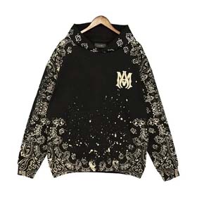 AMIRI's neue Cashew und Babys Atem Print lockeres Kapuzenshirt (40 Styles)-2511  