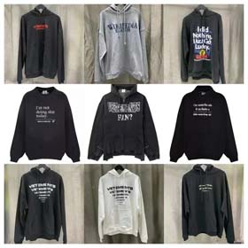 Vetements Herbst und Winter Gradient Buchstaben Druck Schnüre Kapuzen Sweatshirt-2530  