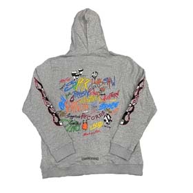 Chrome Herzen Klassische Farbe Pferdeschuhe Herbst und Winter Lose Reißverschluss Jacke Kapuzen Swea  