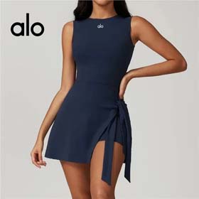 ALO Einteiliges Yoga Anzug professioneller Sport Fitness Anzug Tennis Rock Kleid weiblich Pilates (5  