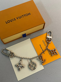 Louis Vuitton LV Brief Blumen Tasche Anhänger Kette Schlüsselanhänger-3641  