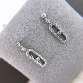 Messika Louis Vuitton LV Diamant einzelne Talk Ohrringe-3665  