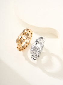 Bulgari schmale Version diamantfreier Schlangenring-3843  