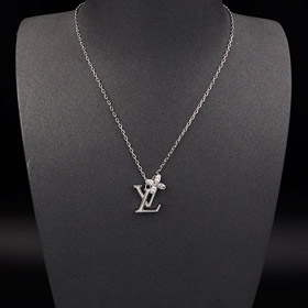 Louis Vuitton LV Buchstabe Blume Diamant Halskette-3916  