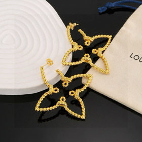 Louis Vuitton LV Vierblatt Kleefel hohle Dreh Ohrringe-3919  