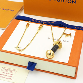 Louis Vuitton LV Buchstabe Hantel Halskette-4023  