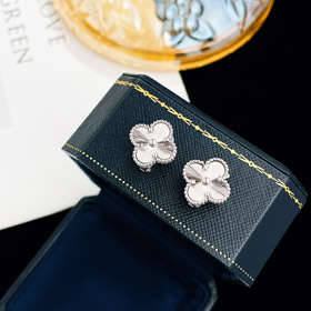 Van Cleef & Arpels Vierblatt Kleifer Ohrringe-4046  