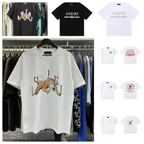AMIRI Tiger Print Rundhals Kurzarm T-Shirt-2777  