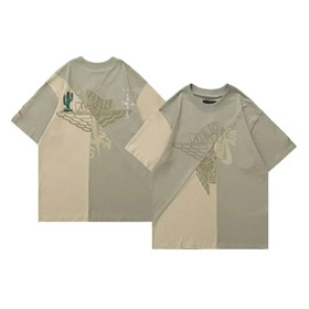 Jordan Travis Scott Joint Serie Air 6 Patchwork Druck Sport Kurzarmliges T-Shirt-2781  