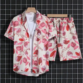 Sommer Eis Seide Blumen Shirt Kurzarm Loose Anzug (40 Stile) -2783  