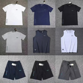 Unter Rüstung Eis Seide Schnelltrocknen Kurzarm Shorts T-Shirt-2832  