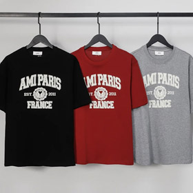 AMIPARIS Logo gedrucktes Kurzarm-T-Shirt-2845  