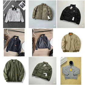 Carhartt Logo gestickte Daunenjacke mit Kapuze-4387  