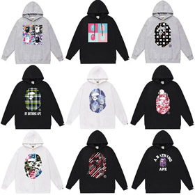 Bape gedruckte Baumwolle Hooded Pullover Sweatshirt Camouflage Jacke-4483  