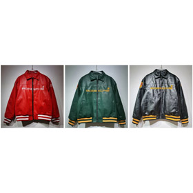 Aime Leon Dore x Porsche Leder gestickte Zip-Up Ripped Jacke-5015  