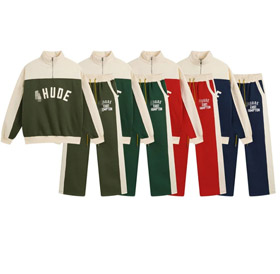 Rhude Fleece-gefüttert Sweatshirt und Sweatpants Set-5086  