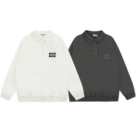 Miu Miu gestickte Kragen Sweatshirt-5503  