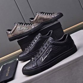 Philipp Plein neue atmungsaktive Sneakers aus Echtleder-5754  