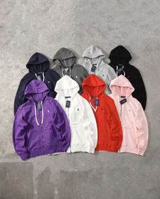 Polo Ralph Lauren mehrfarbige Kapuzenjacke mit Reißverschluss-5884  